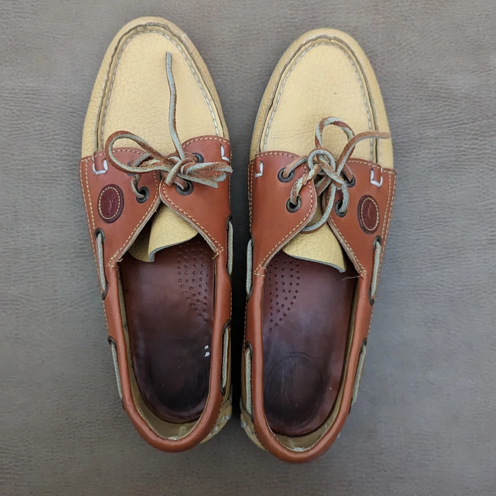 Dooney & Bourke Tan and Brown Loafers - Picture 1 of 8